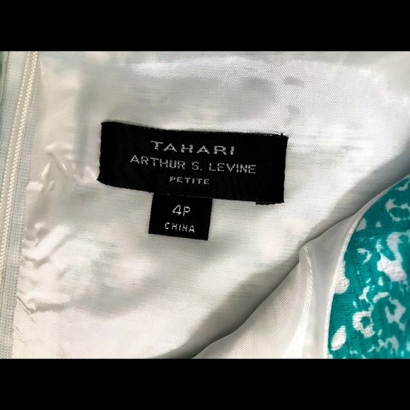 NWT Tahari ASL Petite Dress Turquoise Size 4P - Picture 7 of 8